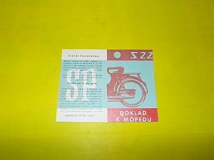 Kartička k mopedu Stadion S22