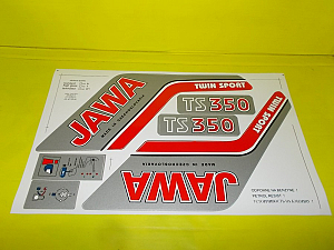 Nálepky na Jawa TS 350 typy 632, 638, 639