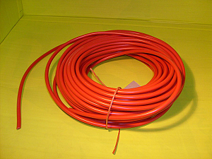 vysokonapěťový kabel červený s měděným jádrem- 1 metr