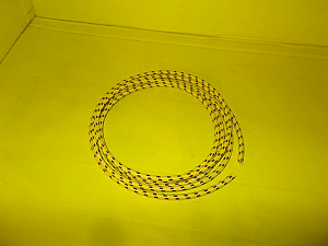 Zapalovací kabel opletený žlutý 10 cm